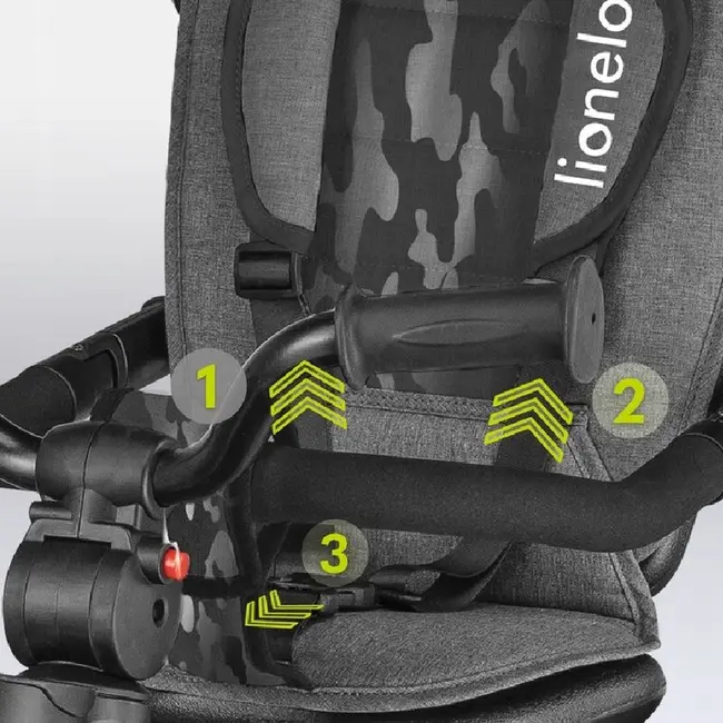 Tricicleta copii, Lionelo, Haari, Ultrapliabila, Multifunctionala, Suport picioare, Control al directiei, Scaun reversibil, Rotire 360 grade, Conform cu standardul european de securitate EN71, Gri BYNLO-HAARI_STONE_GREY