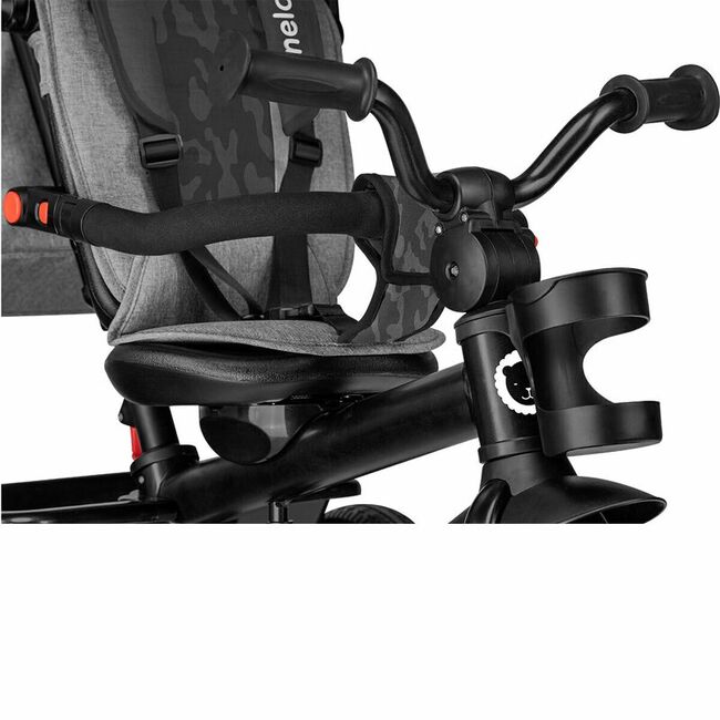 Tricicleta copii, Lionelo, Haari, Ultrapliabila, Multifunctionala, Suport picioare, Control al directiei, Scaun reversibil, Rotire 360 grade, Conform cu standardul european de securitate EN71, Gri BYNLO-HAARI_STONE_GREY