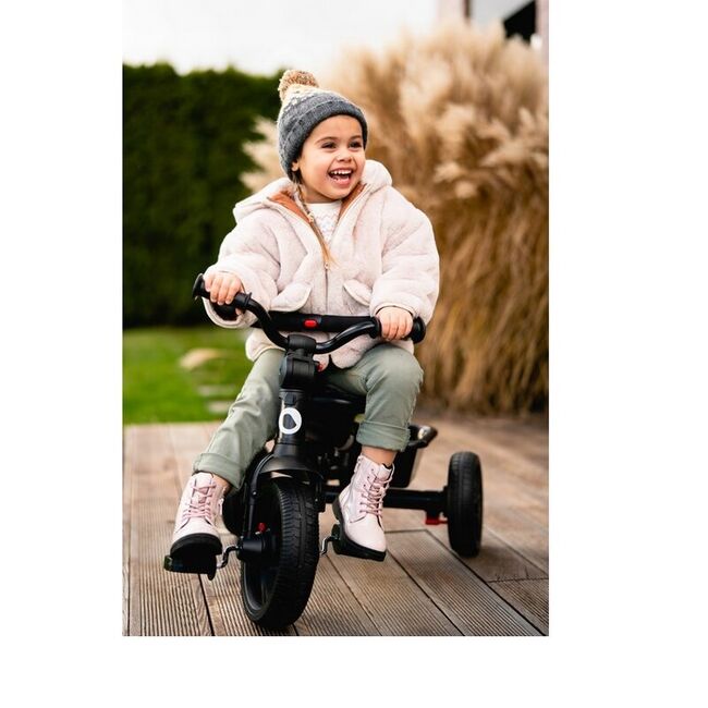 Tricicleta copii, Lionelo, Haari, Ultrapliabila, Multifunctionala, Suport picioare, Control al directiei, Scaun reversibil, Rotire 360 grade, Conform cu standardul european de securitate EN71, Gri BYNLO-HAARI_STONE_GREY