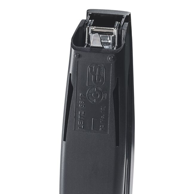 Capsator plastic Leitz Recycle MINI NeXXt Series, 10 coli, 100 capse P2 incluse, partial reciclat, negru BPTCSL170095