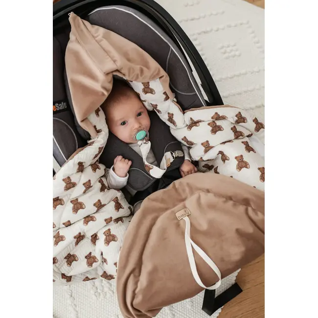 Car Seat Swaddle ,   Teddy Bears   Paturica Practica Si Confortabila Pentru Scaun Auto Pjbc2016