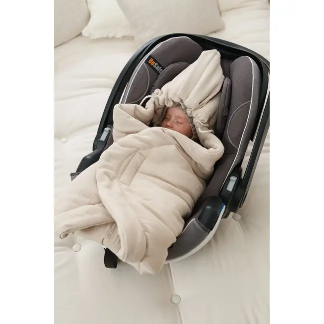 Car Seat Swaddle Din Muselina ,   Nisip   Paturica Moale Si Sigura Pentru Scaun Auto Pjbc-9829