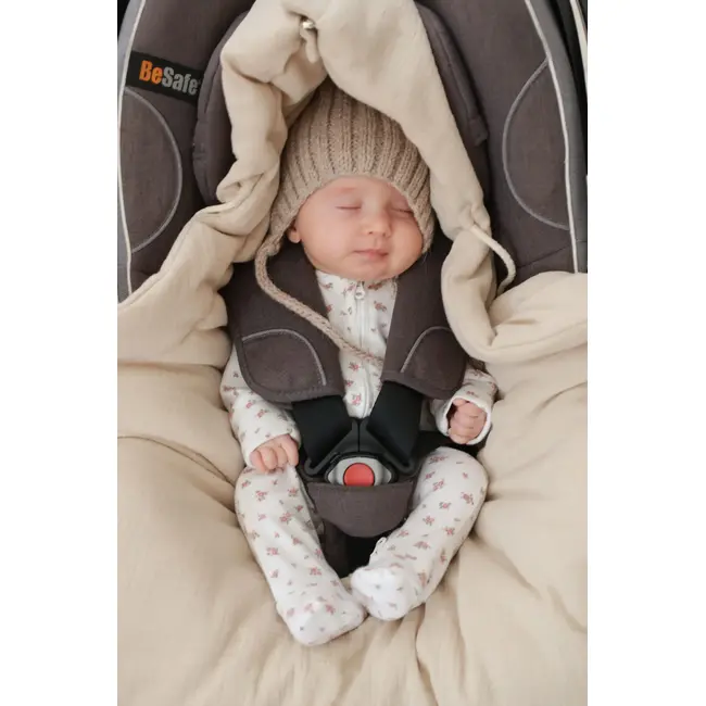 Car Seat Swaddle Din Muselina ,   Nisip   Paturica Moale Si Sigura Pentru Scaun Auto Pjbc-9829