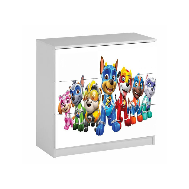 Comoda Paw Patrol White Ptv8508