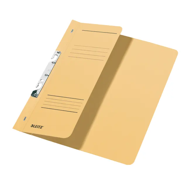 Dosar cu sina Leitz 1/2, carton, 100% reciclat, certificare Blue Angel, A4, incopciat, 170 coli, kraft BPTCSL374411