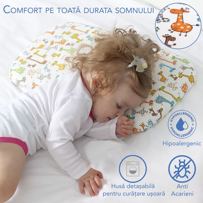 HUSA de schimb / Fata de perna pentru Perna ortopedica Baby nou nascuti 8-24 luni | Multicolora cu animalute SPTHPBEA000