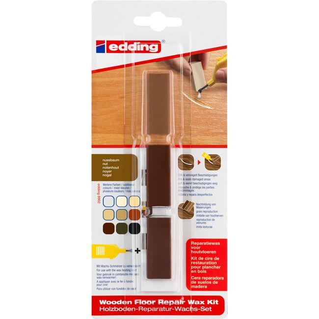 Kit Edding 8902, ceara pentru reparatii pardoseala, nuc, blister BPTCED89022B