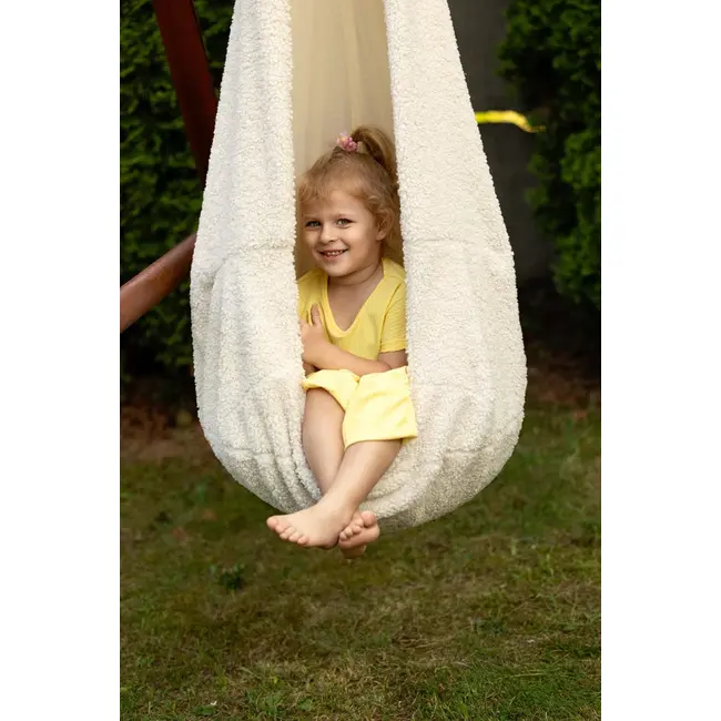 Leagan Tip Cocon Pentru Copii Meowbaby   Bearly Ecru  ,   Locul Preferat Pentru Joaca Si Relaxare Pjbmbehkk91