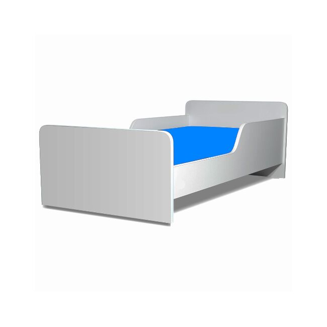 Pat copii Alb nepersonalizat model  Creativ, 130x60 Cm Ptv8696