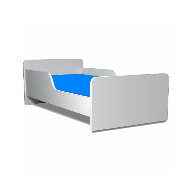 Pat copii Alb nepersonalizat model  Creativ, 140x70 Cm Ptv8706