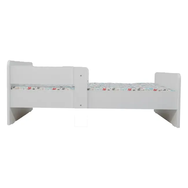 Pat copii Alb nepersonalizat model  Dubla Protectie, 130x60 Cm Ptv8758