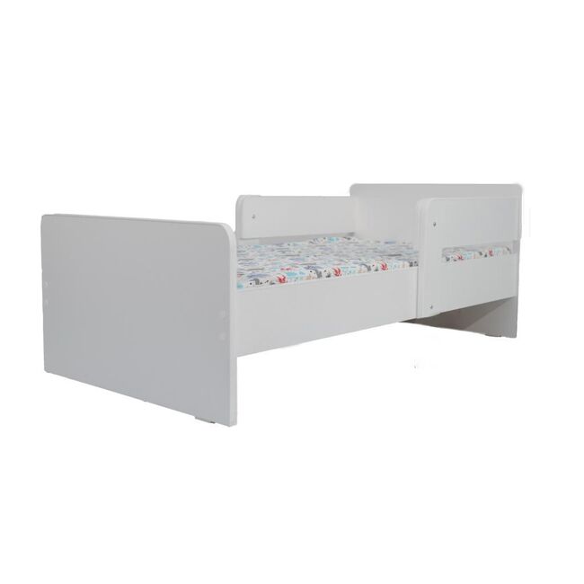 Pat copii Alb nepersonalizat model  Dubla Protectie, 140x70 Cm Ptv8767