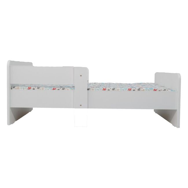 Pat copii Alb nepersonalizat model  Dubla Protectie, 140x70 Cm Ptv8767