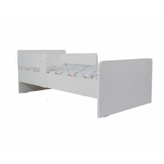 Pat copii Alb nepersonalizat model  Dubla Protectie, 180x80 Cm Ptv8773