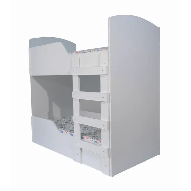 Pat Alb nepersonalizat pentru 2 copii, suprapus, dimensiune 160x80 Cm Ptv8456