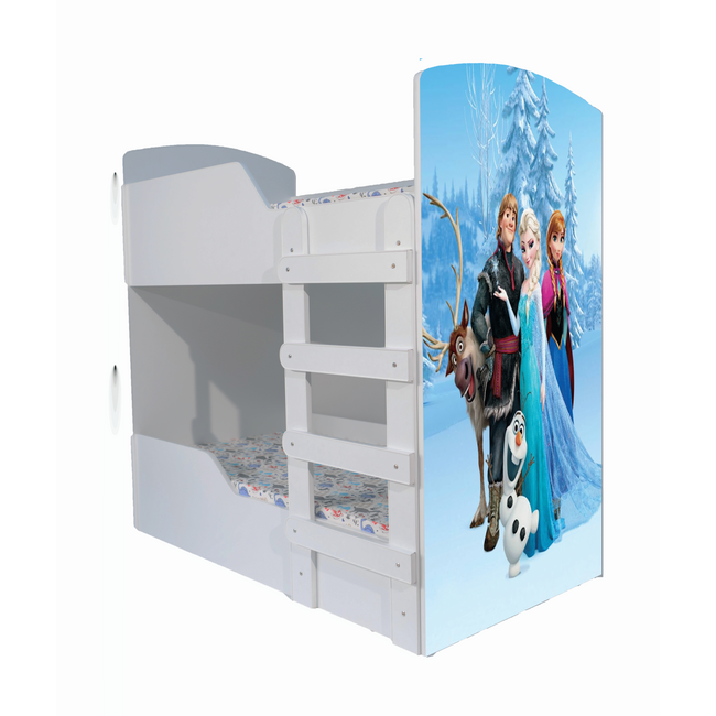 Pat Frozen pentru 2 copii, suprapus, dimensiune 160x80 Ptv8474