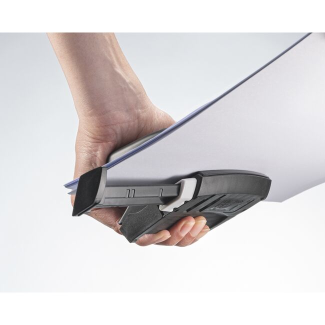 Perforator plastic Leitz Recycle MINI NeXXt Series, 10 coli, partial reciclat, negru BPTCSL100095