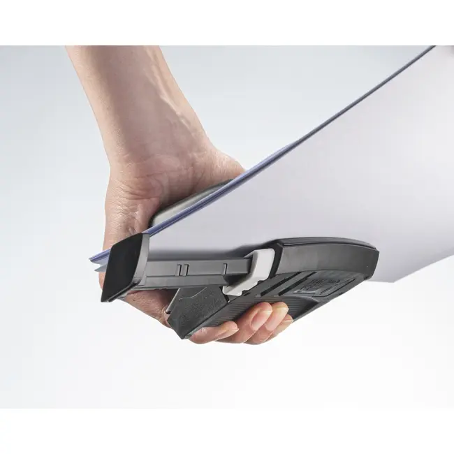 Perforator plastic Leitz Recycle MINI NeXXt Series, 10 coli, partial reciclat, negru BPTCSL100095