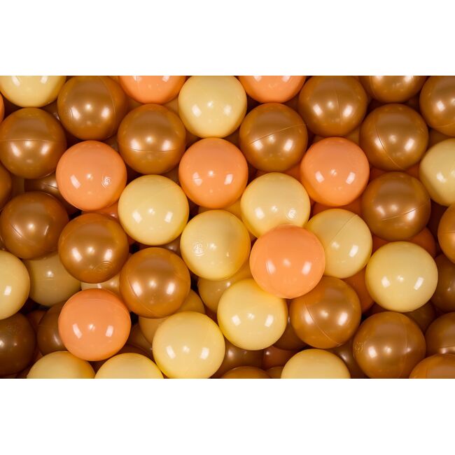 Piscina Cu Bile Rotunda Meowbaby   Velvet Sage Olive 90x30 Cm, Cu 200 Bile: Piersica   Galben Pastel   Auriu Pjbveo-zppyg002