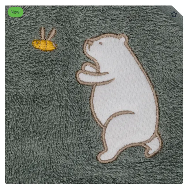 Prosop brodat Bear, green 75x75m. Fillikid