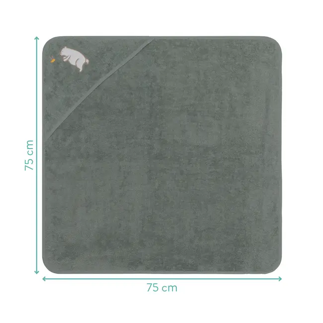 Prosop brodat Bear, green 75x75m. Fillikid