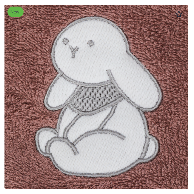 Prosop brodat Rabbit, pink 75x75m. Fillikid