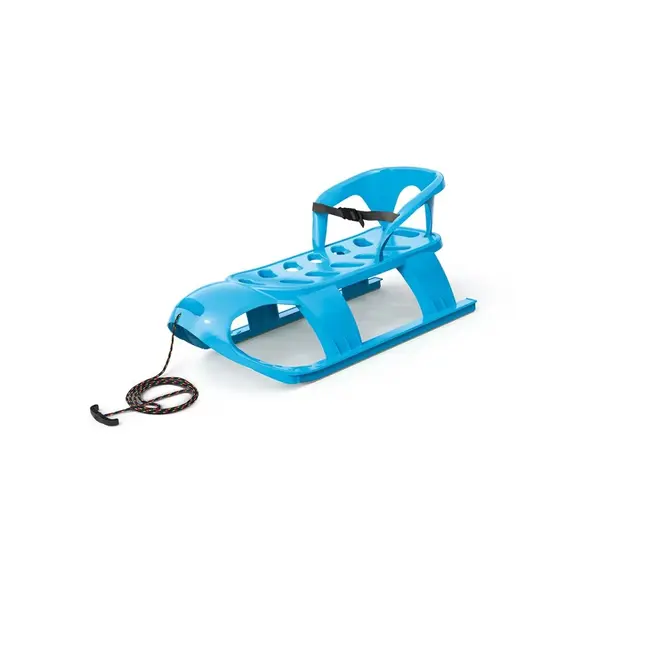 Sanie Bezzy, albastra, cu scaun ergonomic pentru copii, sina alunecare din otel,87x45x26cm FUNK1788BZSB