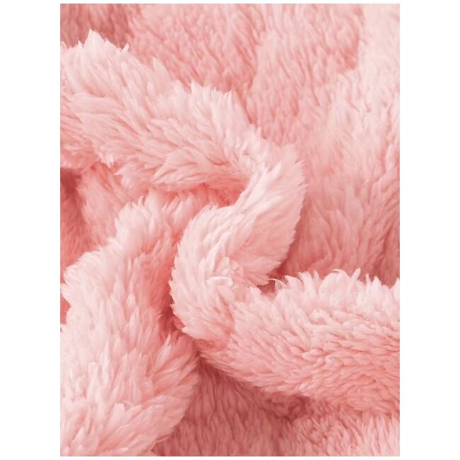 Set pufos bebelusi roz cu ursulet si fundita – bluza si pantaloni, calduros pentru sezonul rece mbtu137