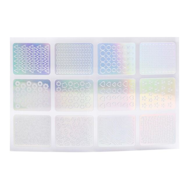 Șabloane holografice pentru unghii, IDC Institute, 90312