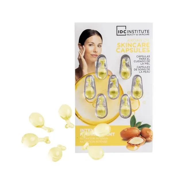 Capsule skincare cu ulei de argan, IDC Institute, Natural Elements, 7 capsule, 68325