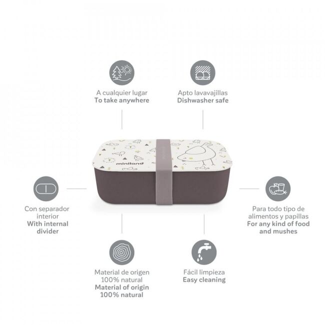 Cutiuta pentru gustari Miniland Chick TNA89460