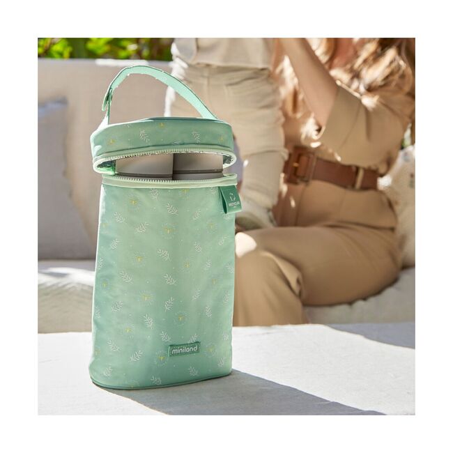 Geanta izoterma dubla Miniland Ecothermibag Mint pentru 2 x 500 ml TNA89555