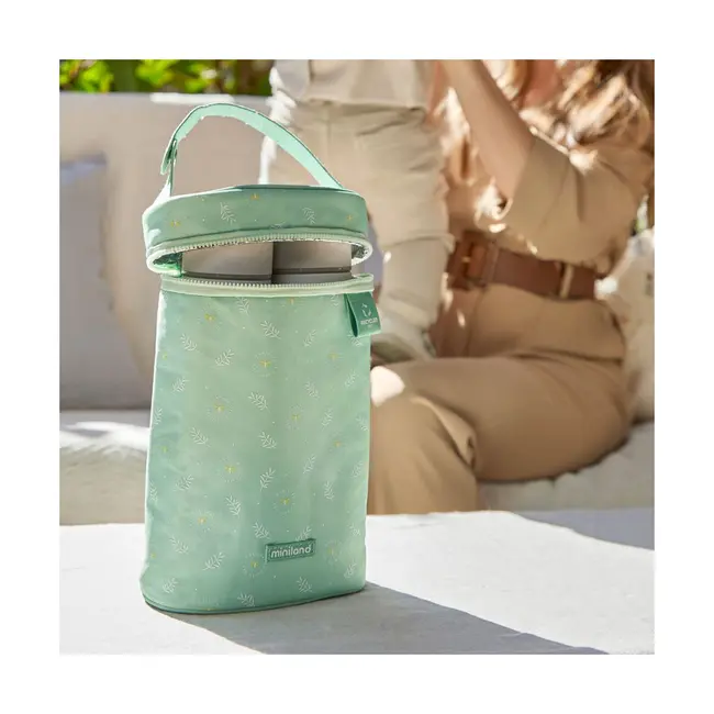Geanta izoterma dubla Miniland Ecothermibag Mint pentru 2 x 500 ml TNA89555
