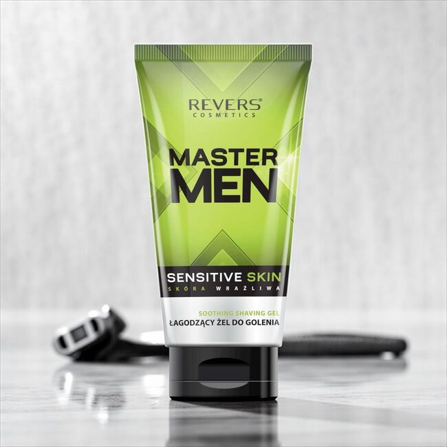 Gel de ras Soothing pentru piele sensibilă, Master Man, Revers, 150 ml
