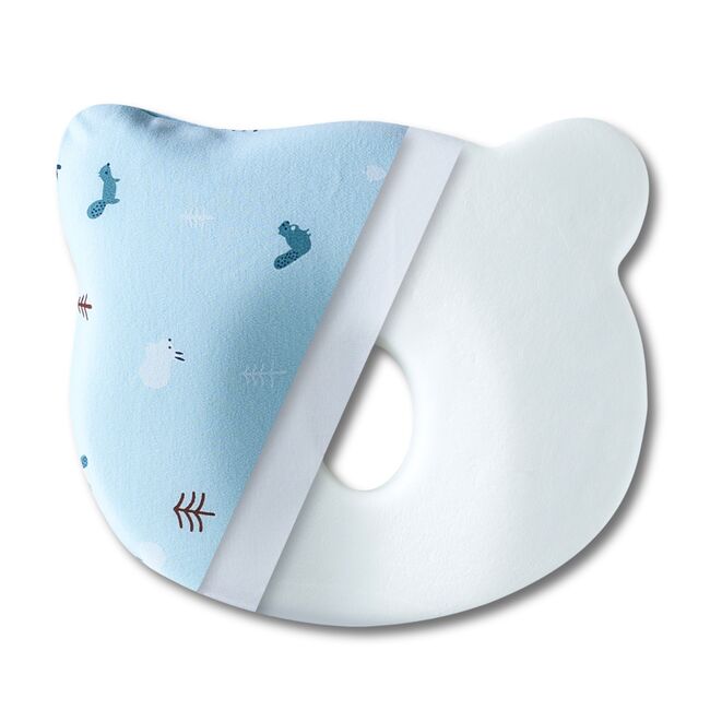 HUSA de schimb / Fata de perna - pentru Perna Bebelus Suporto Ursulet impotriva Plagiocefaliei - Bumbac 100%, Albastra SPTHPBE2BLUE