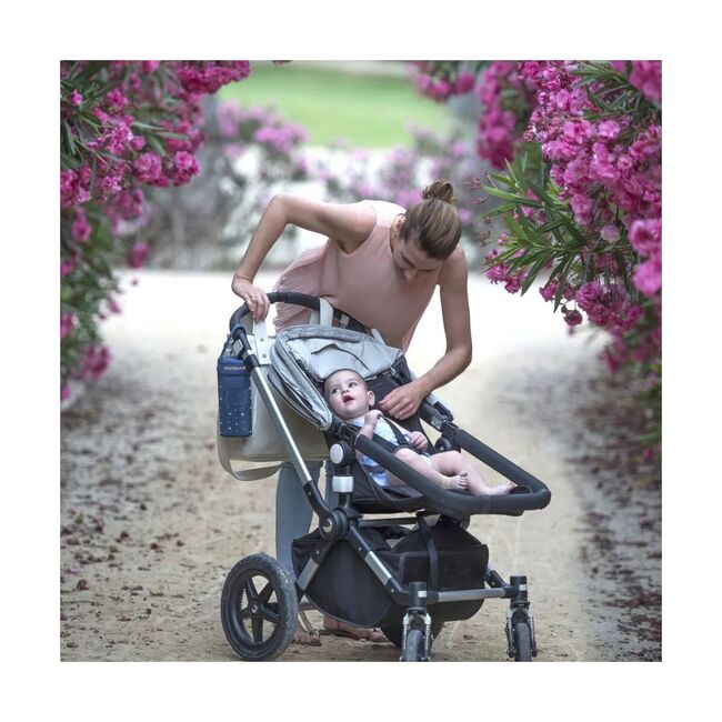 Incalzitor auto si Geanta izoterma Miniland Baby Warmy Travel Denim TNA89231