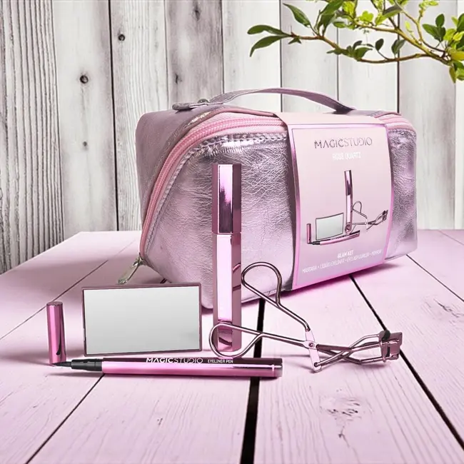 Kit machiaj cu gentuta Rose Quartz Glam, Magic Studio, 90155
