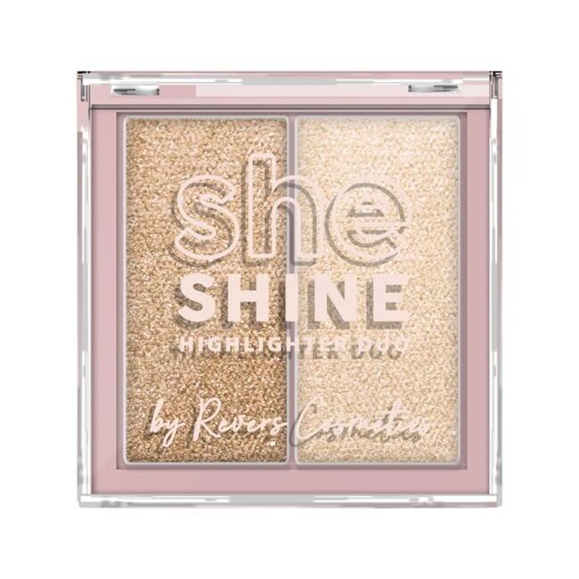 Paleta iluminator Duo She Shine 04 Heat Haze, Revers, 7,2 g