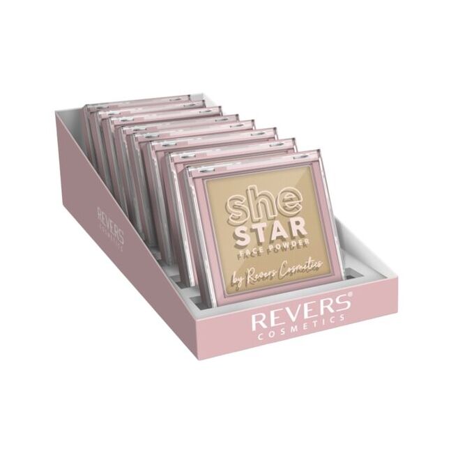 Pudră compactă She Star, set 8 bucăți, Revers, 10 g