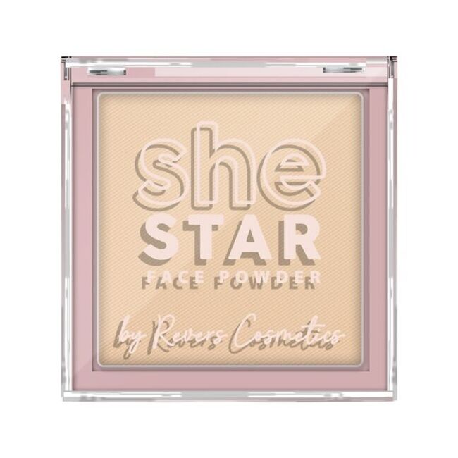 Pudră compactă She Star nr. 1 Natural, Revers, 10 g