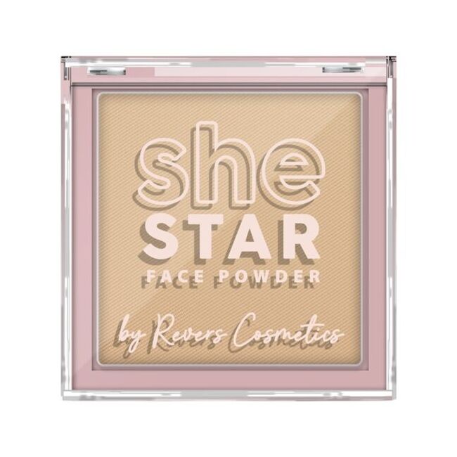 Pudră compactă She Star nr. 5 Almond, Revers, 10 g