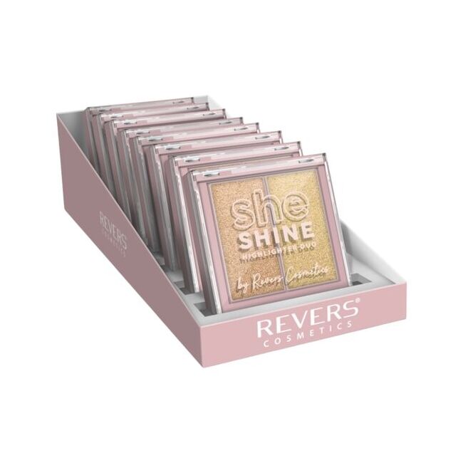 Pudră iluminatoare Duo She Shine set 8 bucăți  7,2 g – Revers