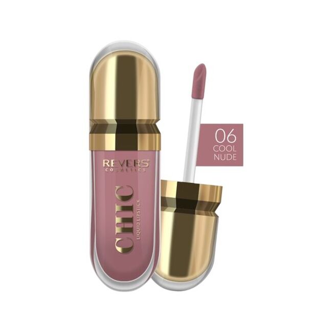 Ruj lichid Chic nr 6 Cool Nude, Revers, 7,5 ml