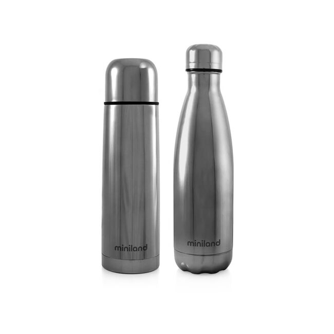 Set 2 Termosuri Lichide Miniland MyBaby@Me Silver 500 ml TNA89258