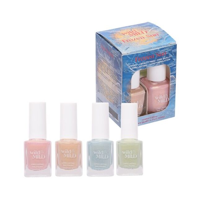 Set 4 bucati lac de unghii Frozen Sun Wild&Mild, 64710, 4x12ml