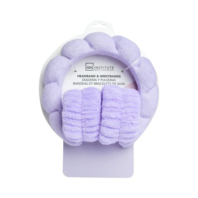 Set bentită și manșete Skincare lila, IDC Institute, 44137