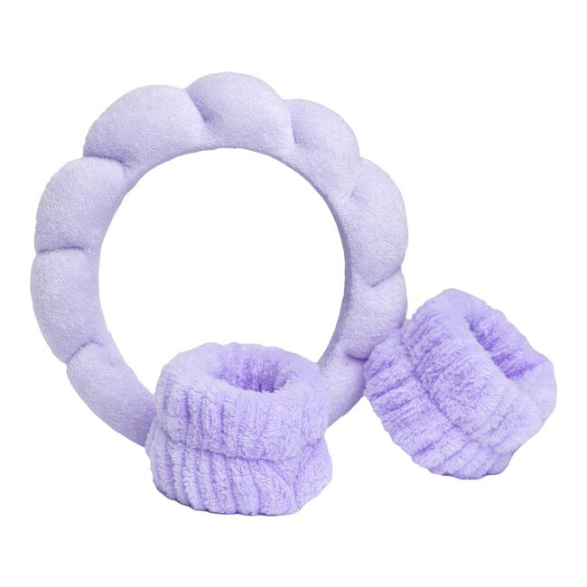 Set bentită și manșete Skincare lila, IDC Institute, 44137