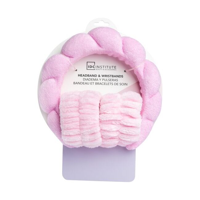 Set bentită și manșete Skincare roz, IDC Institute, 44137