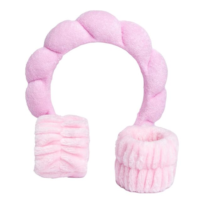 Set bentită și manșete Skincare roz, IDC Institute, 44137