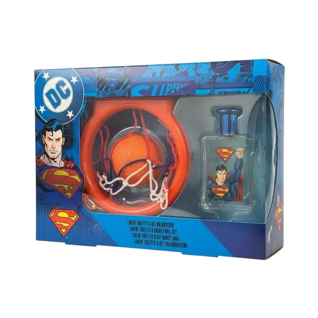 Set cadou băieți Superman, cu apă de toaleta 50 ml & cos de baschet, 2229